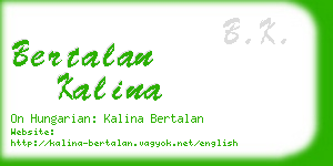 bertalan kalina business card